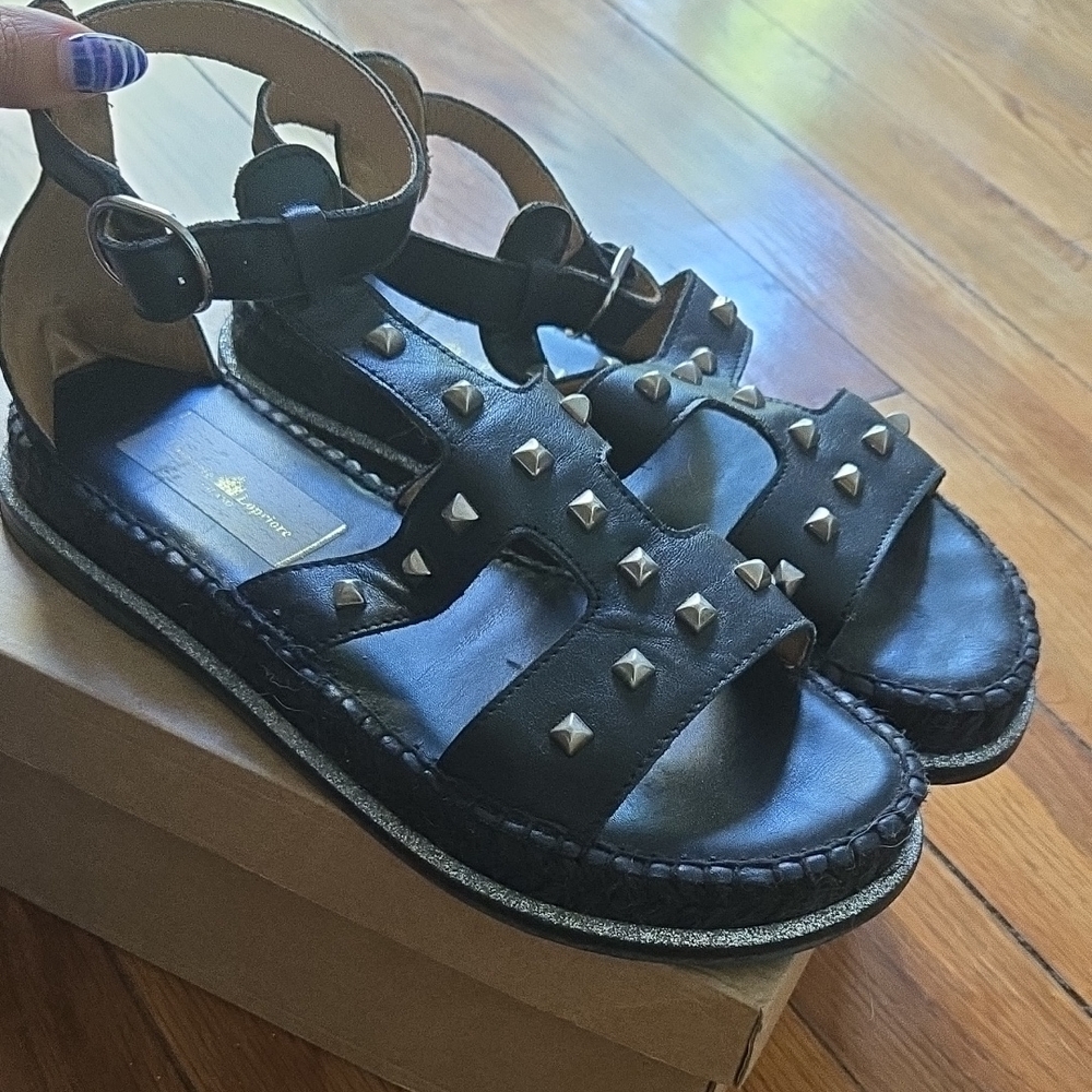 Black Studded Sandals